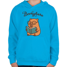 PRINTFASHION Bookybara - Gyerek kapucnis pulóver - Azúrkék