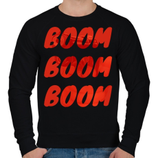 PRINTFASHION boom boom boom - Férfi pulóver - Fekete