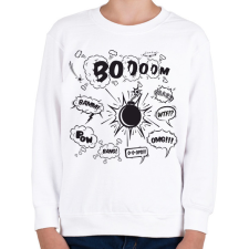 PRINTFASHION boom - Gyerek pulóver - Fehér gyerek pulóver, kardigán