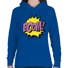 PRINTFASHION boom - Női kapucnis pulóver - Királykék