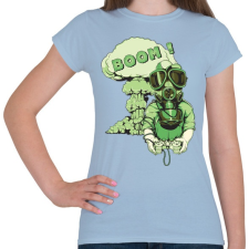 PRINTFASHION Boom - Női póló - Világoskék női póló