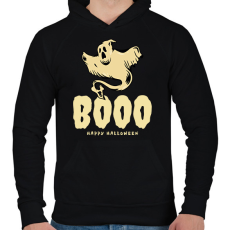 PRINTFASHION BOOO - Férfi kapucnis pulóver - Fekete