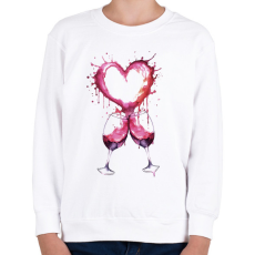 PRINTFASHION Bor szerelem - Gyerek pulóver - Fehér