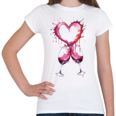 PRINTFASHION Bor szerelem - Női póló - Fehér