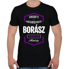 PRINTFASHION Borász prémium minőség - Férfi póló - Fekete