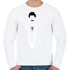 PRINTFASHION Borat - Férfi pulóver - Fehér férfi pulóver, kardigán