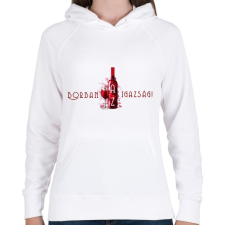 PRINTFASHION borban az igazság - Női kapucnis pulóver - Fehér női pulóver, kardigán