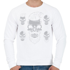 PRINTFASHION Borbély 01 - Férfi pulóver - Fehér férfi pulóver, kardigán