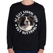 PRINTFASHION Border Collie - Gyerek pulóver - Fekete gyerek pulóver, kardigán