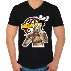 PRINTFASHION Borderlands Psycho - Férfi V-nyakú póló - Fekete