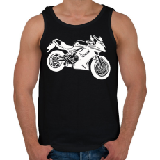 PRINTFASHION borifehér - Férfi atléta - Fekete
