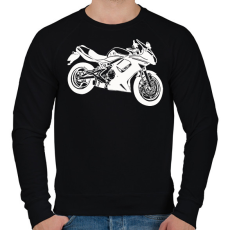 PRINTFASHION borifehér - Férfi pulóver - Fekete