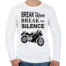 PRINTFASHION borifeliratos - Férfi hosszú ujjú póló - Fehér férfi póló