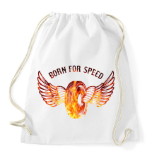 PRINTFASHION born for speed - Sportzsák, Tornazsák - Fehér tornazsák