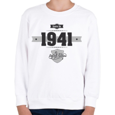 PRINTFASHION born-in-1941-(dark&lightgrey) - Gyerek pulóver - Fehér gyerek pulóver, kardigán