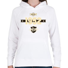 PRINTFASHION born-in-1952-cream-choco - Női kapucnis pulóver - Fehér