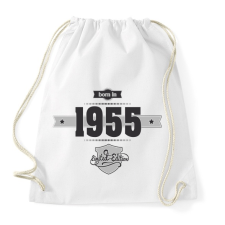 PRINTFASHION born-in-1955-(dark&lightgrey) - Sportzsák, Tornazsák - Fehér tornazsák