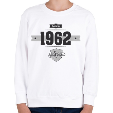 PRINTFASHION born-in-1962-(dark&lightgrey) - Gyerek pulóver - Fehér