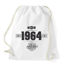 PRINTFASHION born-in-1964-(dark&lightgrey) - Sportzsák, Tornazsák - Fehér tornazsák