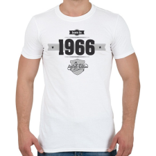 PRINTFASHION born-in-1966-(dark&lightgrey) - Férfi póló - Fehér férfi póló