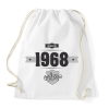 PRINTFASHION born-in-1968-(dark&lightgrey) - Sportzsák, Tornazsák - Fehér