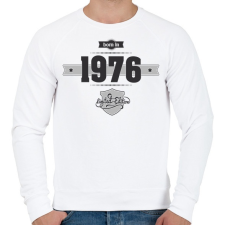 PRINTFASHION born-in-1976-(dark&lightgrey) - Férfi pulóver - Fehér férfi pulóver, kardigán