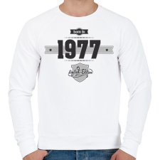 PRINTFASHION born-in-1977-(dark&lightgrey) - Férfi pulóver - Fehér férfi pulóver, kardigán