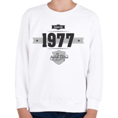 PRINTFASHION born-in-1977-(dark&lightgrey) - Gyerek pulóver - Fehér
