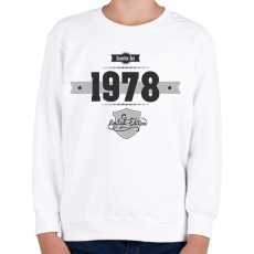 PRINTFASHION born-in-1978-(dark&lightgrey) - Gyerek pulóver - Fehér