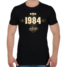 PRINTFASHION born-in-1984-cream-choco - Férfi póló - Fekete férfi póló