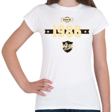 PRINTFASHION born-in-1986-cream-choco - Női póló - Fehér