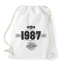 PRINTFASHION born-in-1987-(dark&lightgrey) - Sportzsák, Tornazsák - Fehér tornazsák