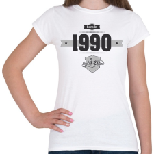 PRINTFASHION born-in-1990-(dark&lightgrey) - Női póló - Fehér női póló