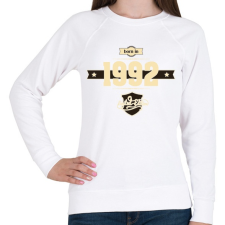 PRINTFASHION born-in-1992-cream-choco - Női pulóver - Fehér női pulóver, kardigán