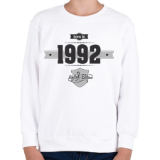 PRINTFASHION born-in-1992-(dark&lightgrey) - Gyerek pulóver - Fehér gyerek pulóver, kardigán