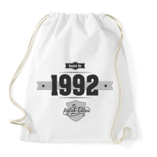 PRINTFASHION born-in-1992-(dark&lightgrey) - Sportzsák, Tornazsák - Fehér tornazsák