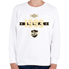 PRINTFASHION born-in-1993-cream-choco - Gyerek pulóver - Fehér gyerek pulóver, kardigán