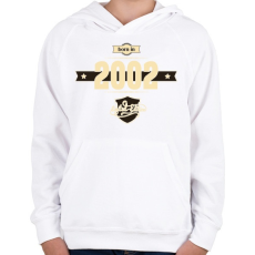 PRINTFASHION born-in-2002-cream-choco - Gyerek kapucnis pulóver - Fehér