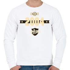 PRINTFASHION born-in-2004-cream-choco - Férfi pulóver - Fehér