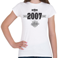 PRINTFASHION born-in-2007-(dark&lightgrey) - Női póló - Fehér női póló