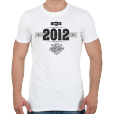 PRINTFASHION born-in-2012-(dark&lightgrey) - Férfi póló - Fehér férfi póló
