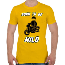 PRINTFASHION born-to-be-wild-black - Férfi póló - Sárga férfi póló