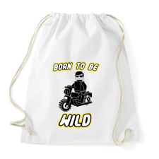 PRINTFASHION born-to-be-wild-black - Sportzsák, Tornazsák - Fehér tornazsák