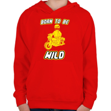 PRINTFASHION born-to-be-wild-yellow - Gyerek kapucnis pulóver - Piros gyerek pulóver, kardigán