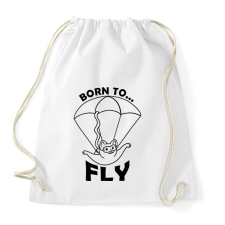 PRINTFASHION Born to fly - Sportzsák, Tornazsák - Fehér tornazsák