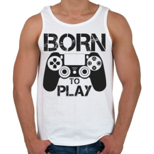 PRINTFASHION Born to play - Férfi atléta - Fehér atléta, trikó