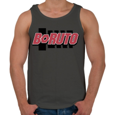 PRINTFASHION BORUTO logo - Férfi atléta - Sötétszürke atléta, trikó