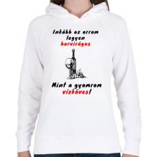 PRINTFASHION borvirág - Női kapucnis pulóver - Fehér női pulóver, kardigán