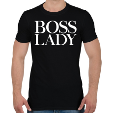 PRINTFASHION Boss Lady - Férfi póló - Fekete
