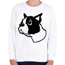 PRINTFASHION Boston terrier - Draw - Gyerek pulóver - Fehér gyerek pulóver, kardigán